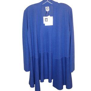 Anne Klein Cardigan Sweater Blue Large NWT